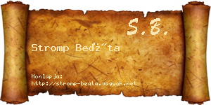 Stromp Beáta névjegykártya